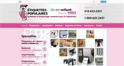 Desktop Screenshot of etiquettespopulaires.com